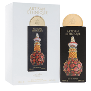 Lattafa Pride Artisan Ethnique Eau De Parfum Spray, 3.4 fl oz (100 mL) perfume bottle and packaging.