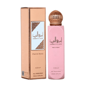 Asdaaf Ameerat Al Arab Prive Rose All Over Spray, 150 mL fragrance bottle and packaging