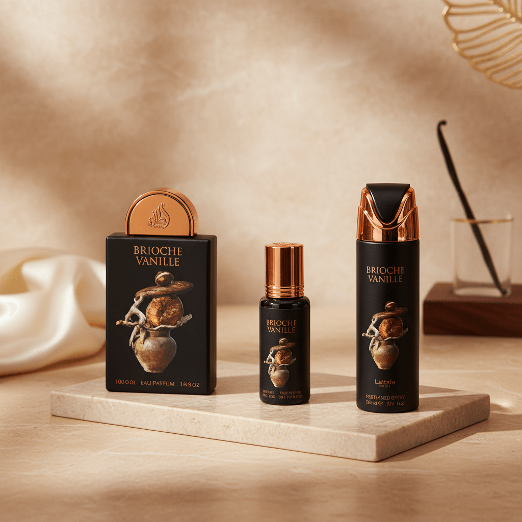 Lattafa Pride Brioche Vanille Gift Set – EDP 100 mL + Perfume 200 mL wholesale fragrance - Bulk Depot LLC