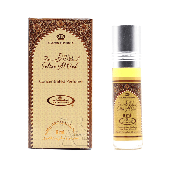 Al Rehab Sultan Oud Concentrated Perfume Oil, 6 mL (12 pcs Case)