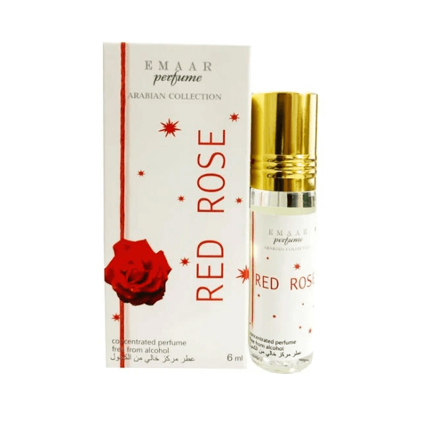 Al Rehab Red Rose Concentrated Perfume Oil, 6 mL (12 pcs Case)