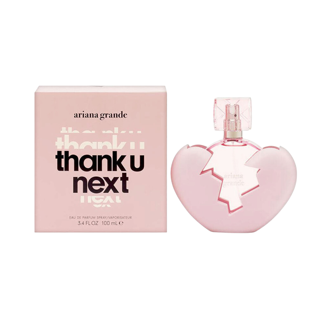Ariana Grande Thank U, Next Eau De Parfum 3.4 oz (100 mL) heart bottle.