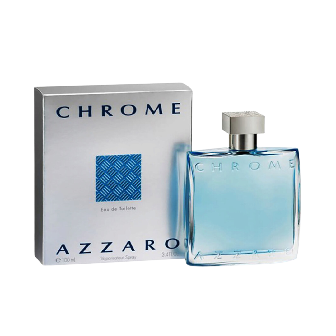 Azzaro Chrome Eau De Toilette Spray 3.4 oz, fresh aquatic men's fragrance