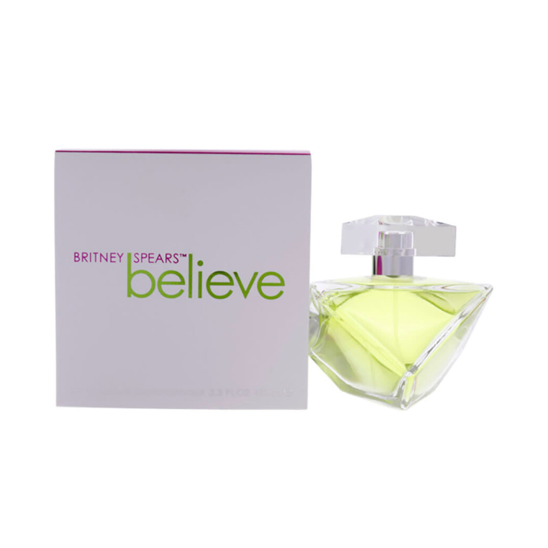 Britney Spears Believe Eau De Parfum 3.3 oz bottle, floral‑fruity fragrance.