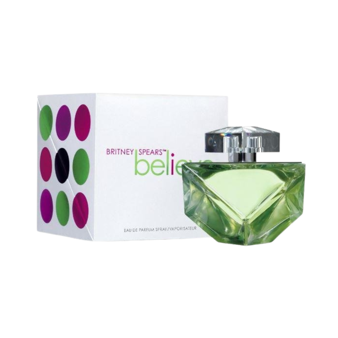 Britney Spears Believe Eau De Parfum 3.4 oz bottle, fruity floral fragrance.