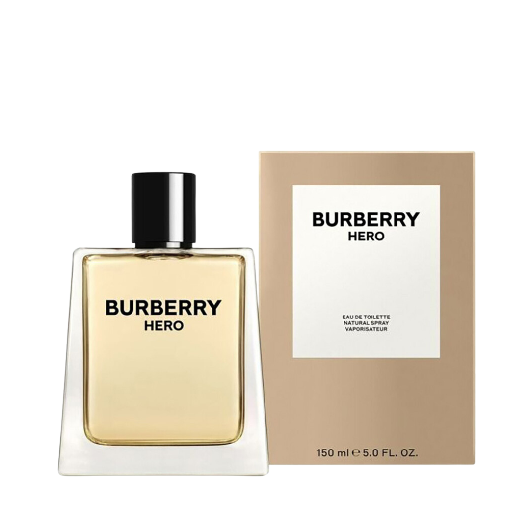 Burberry Hero Eau De Toilette 5.0 oz bottle, woody spicy fragrance for men.