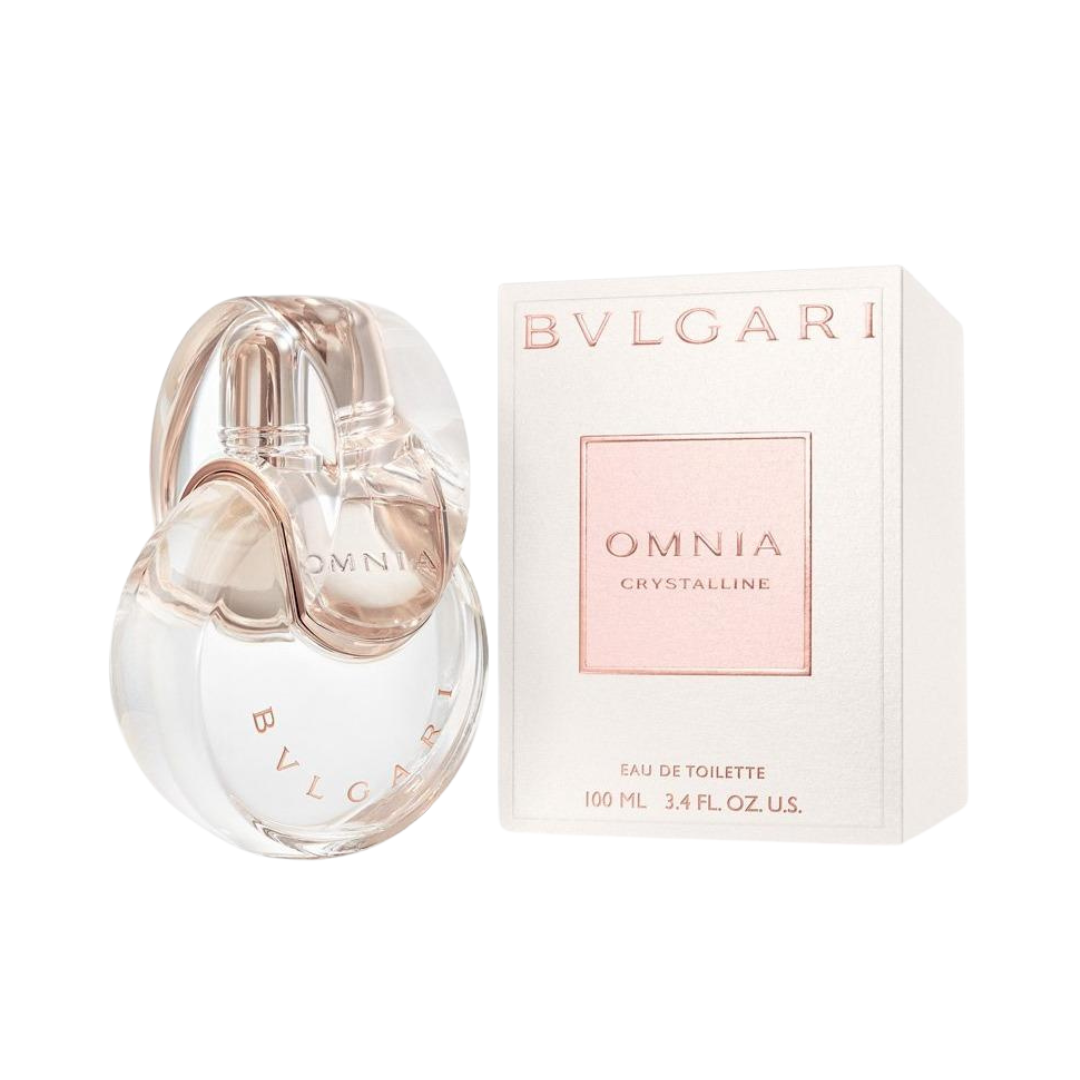 Bvlgari Omnia Crystalline Eau De Toilette 3.4 oz bottle, fresh floral aquatic fragrance for women.