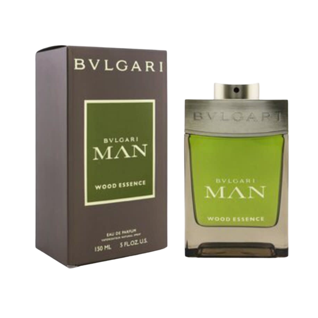 Bvlgari Wood Essence Eau De Parfum 5 oz bottle, woody aromatic fragrance for men.