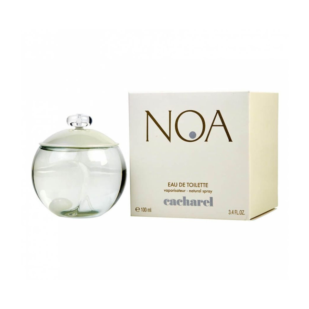 Cacharel Noa Eau De Toilette 3.4 oz bottle, floral woody musk fragrance for women.