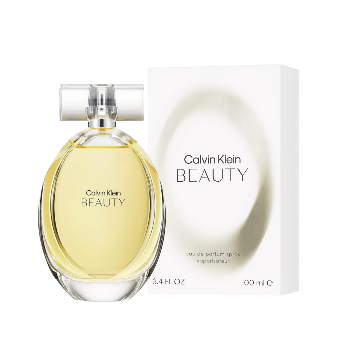Calvin Klein Beauty Eau De Parfum 3.4 oz bottle, modern floral fragrance for women.