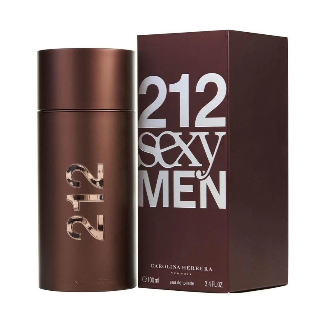Carolina Herrera 212 Sexy Men Eau De Toilette Spray, 3.4 oz (100 mL) bottle.