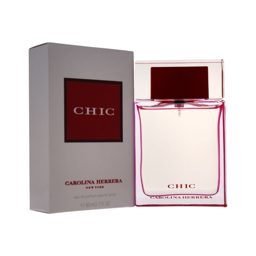 Carolina Herrera Chic Eau De Parfum Spray, 2.7 oz (80 mL) bottle.