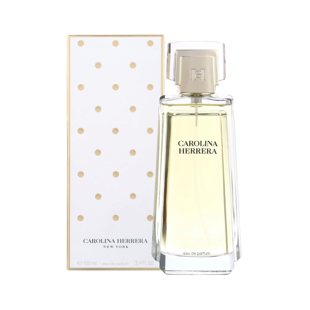 Carolina Herrera Eau De Parfum Spray, 3.4 oz (100 mL) bottle.