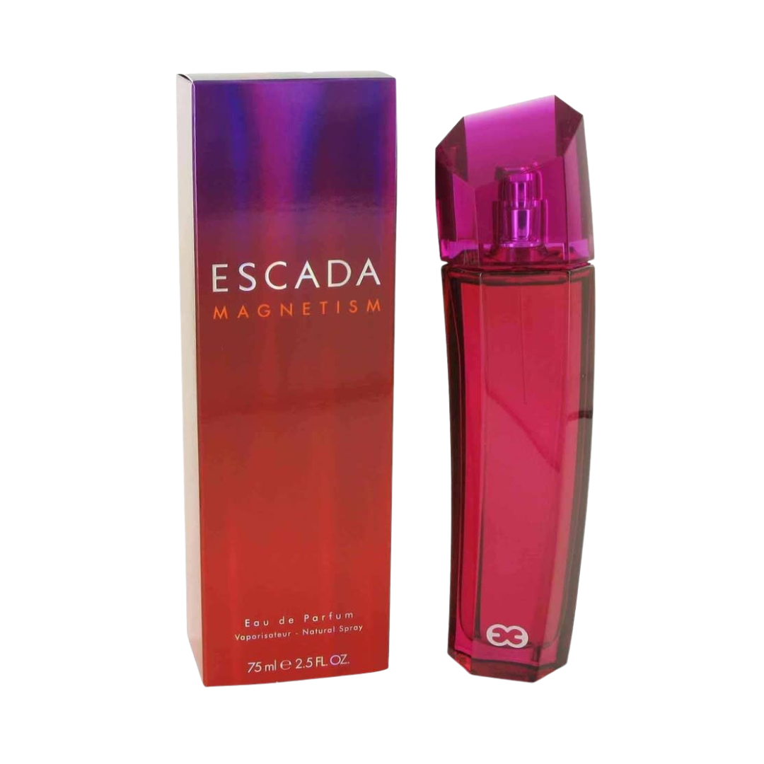 Escada Magnetism Eau De Parfum 2.5 oz (75 mL) for women, oriental vanilla scent.