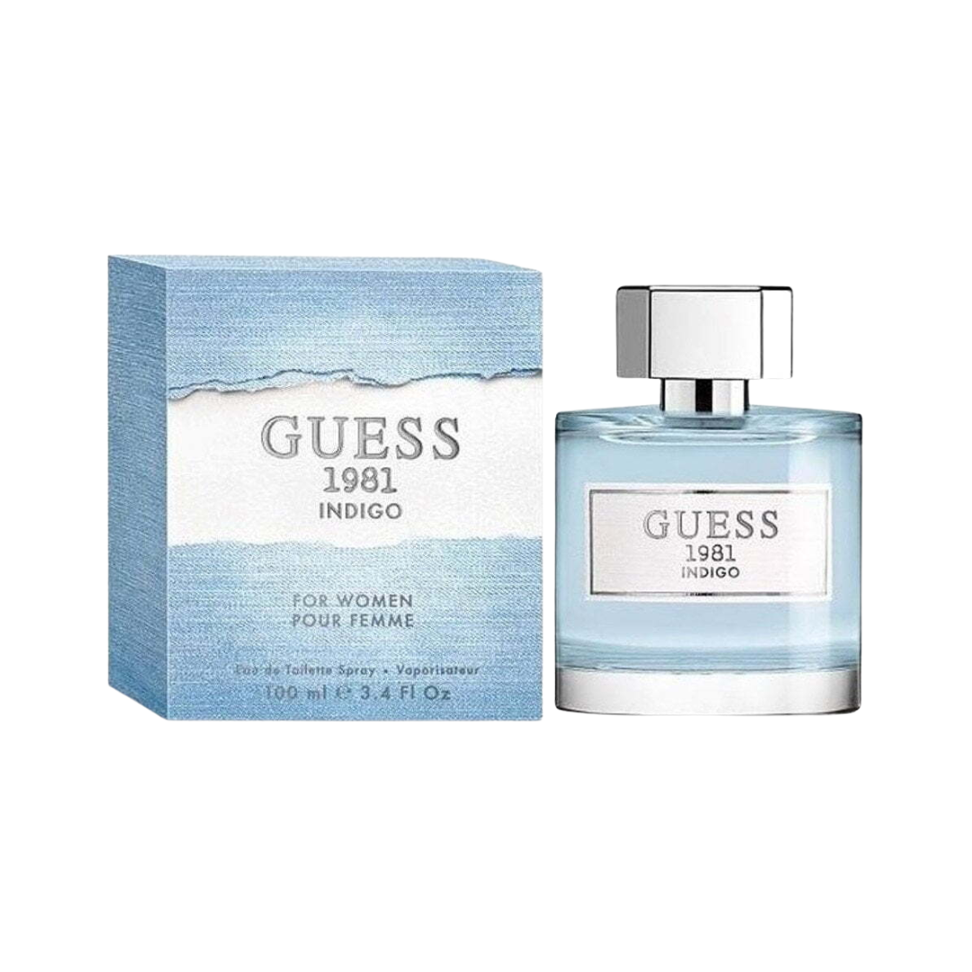 Guess 1981 Indigo Eau De Toilette 3.3 oz (100 mL) – Elegant fragrance with sea notes,