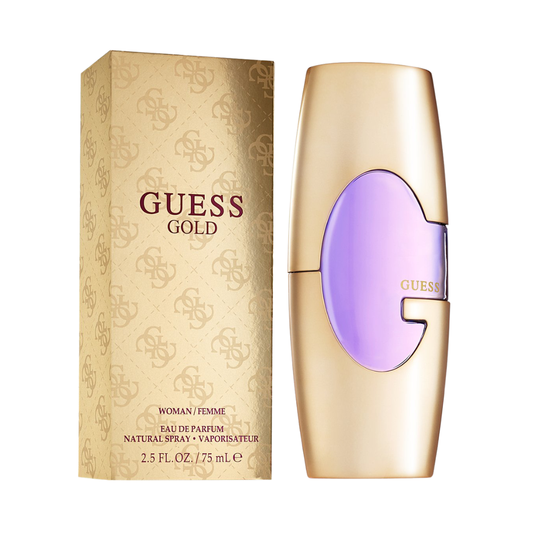 Guess Gold Eau De Parfum Spray for Women, 2.5 oz bottle.