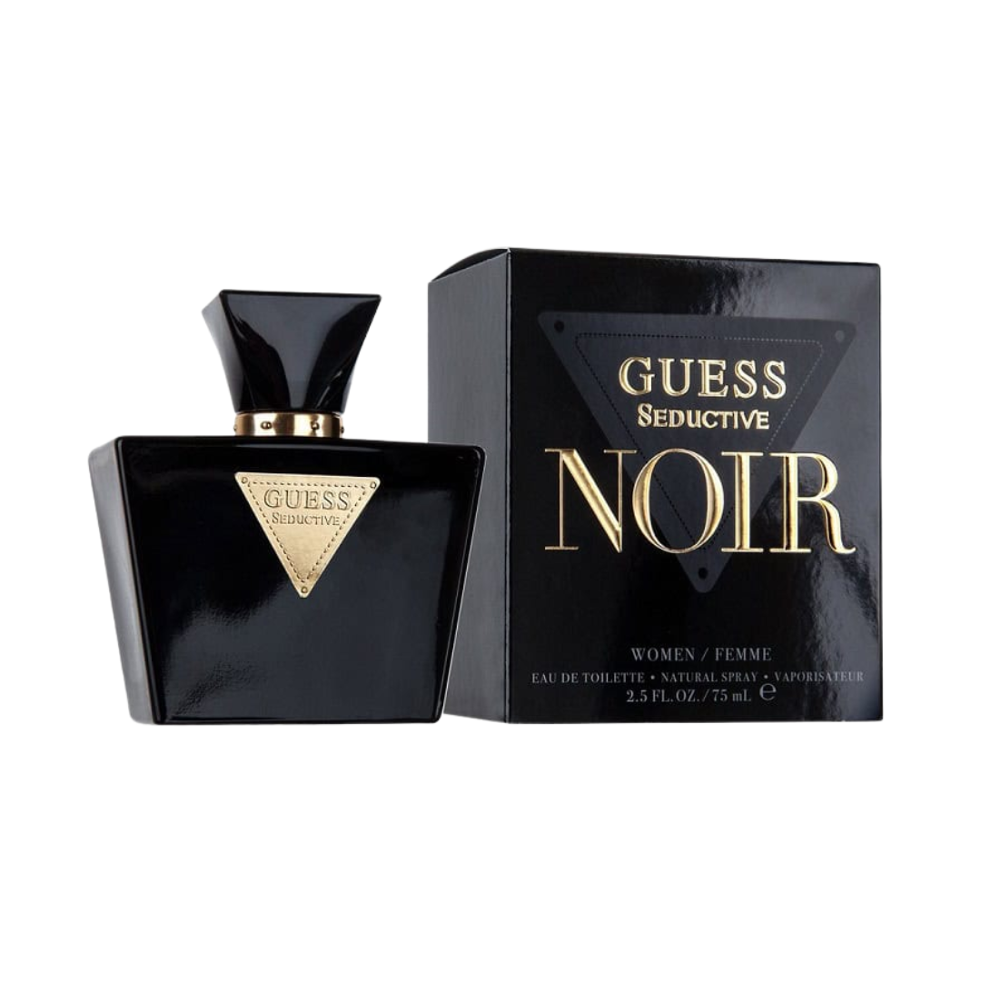 "Guess Seductive Noir Eau De Toilette 2.5 oz - Elegant Floral Scent"