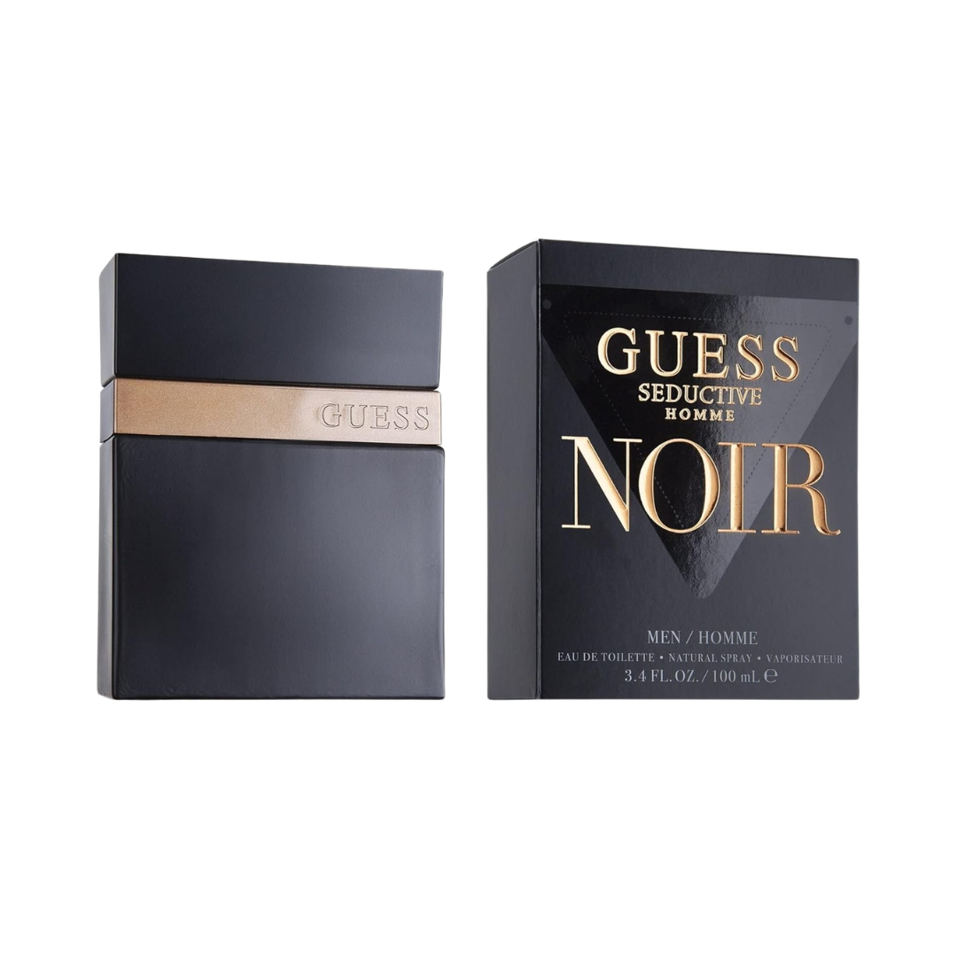 "Guess Seductive Noir Eau De Toilette 3.4 oz - Warm Spicy Scent for Men"