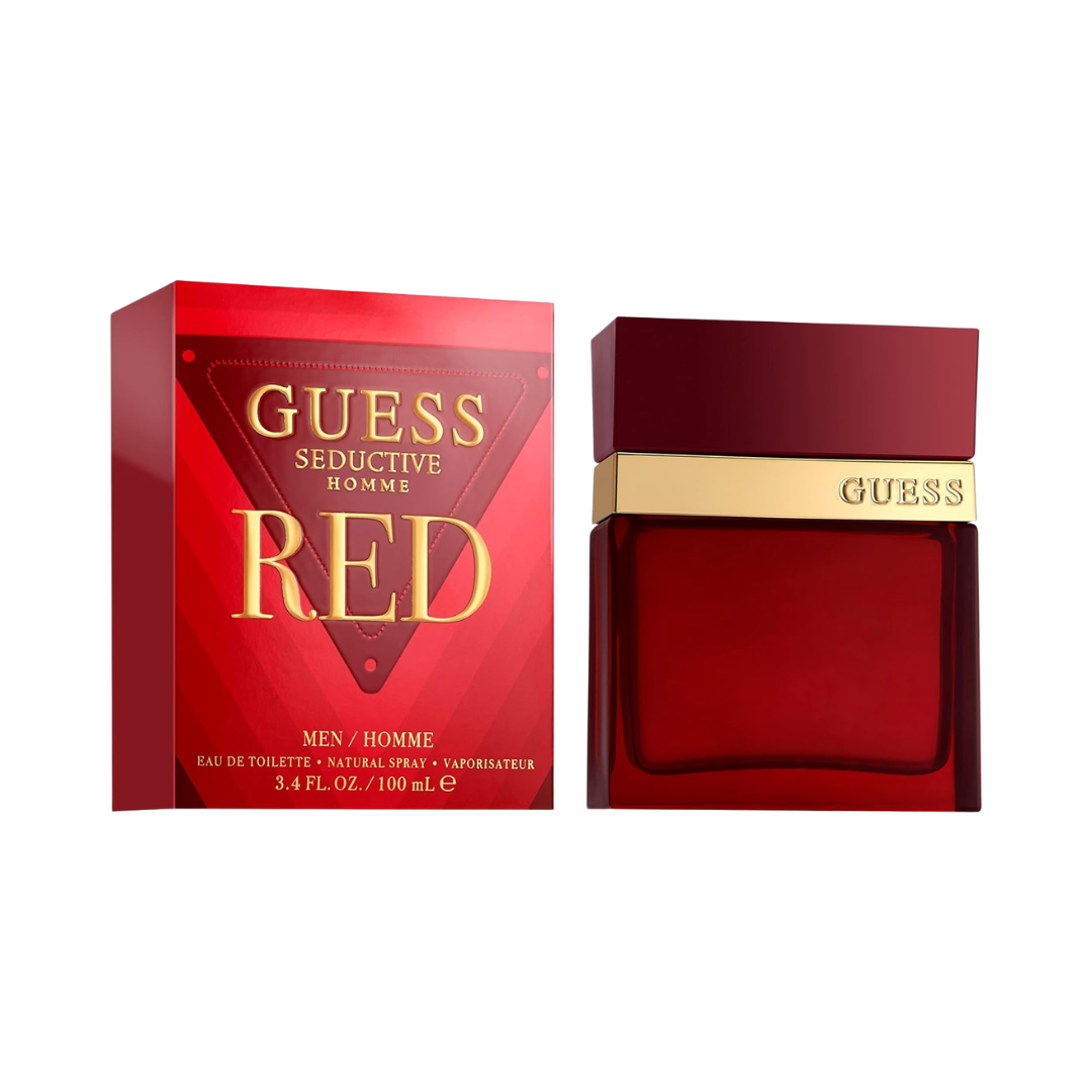 "Guess Seductive Red Homme Eau De Toilette 3.4 oz - Bold Spicy Scent"