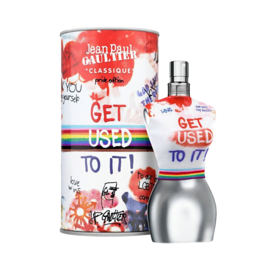 "Jean Paul Gaultier Classique Eau De Toilette Pride Edition 2023, 3.4 oz floral oriental fragrance"