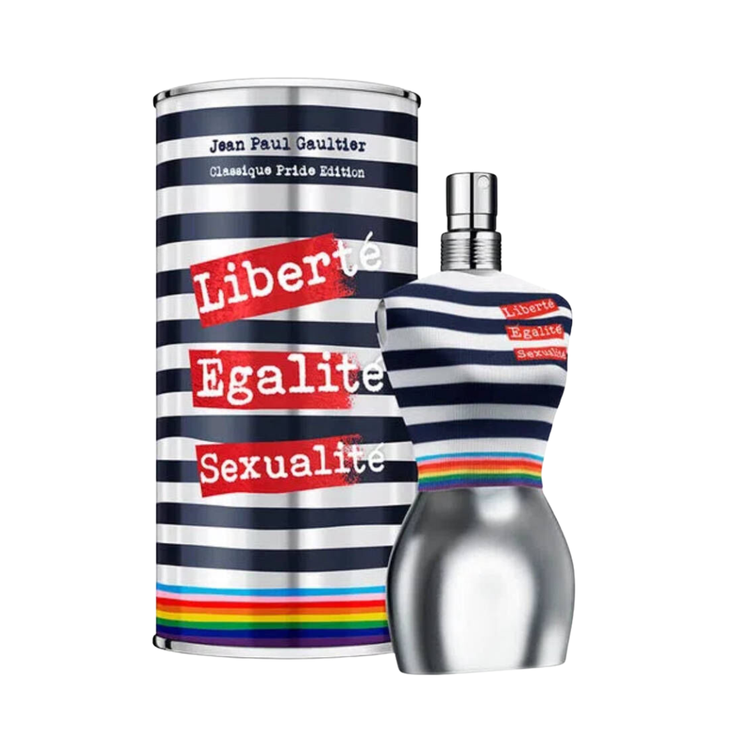 "Jean Paul Gaultier Classique Pride Edition Eau De Toilette, 3.4 oz floral woody musk fragrance"