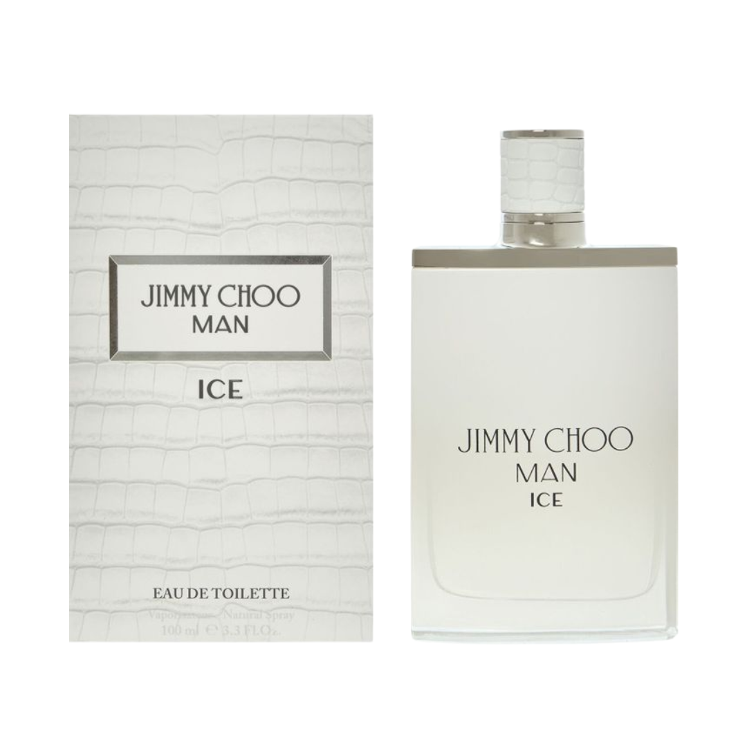"Jimmy Choo Man Ice Eau De Toilette, 3.3 oz men’s fresh woody aromatic fragrance"