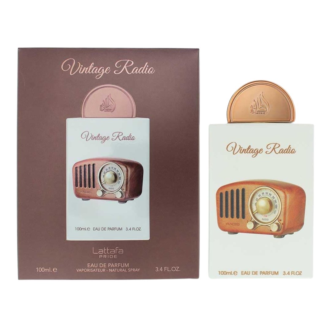 Lattafa Pride Vintage Radio Eau De Parfum Spray for Unisex, 3.4 oz (100 mL)