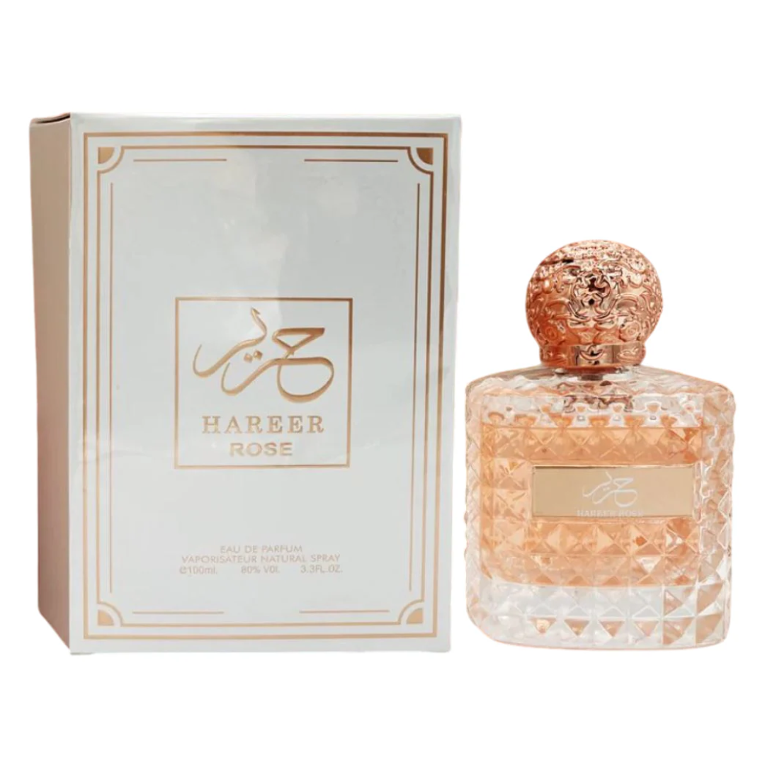Aura Perfume Hareer Rose Eau De Parfum Spray for Women, 3.4 oz (100 mL)