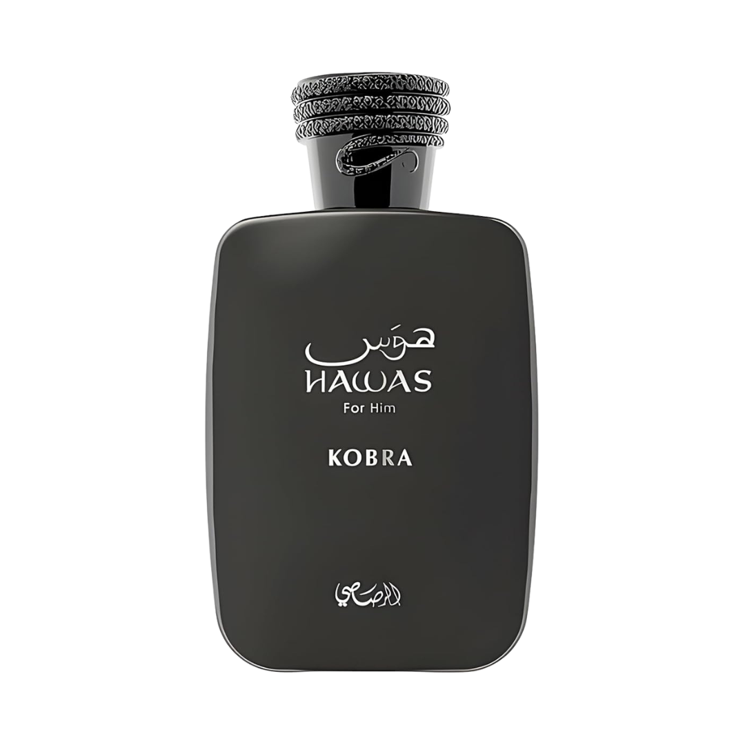 Rasasi Hawas Kobra Eau De Parfum Spray for Men, 3.4 oz (100 mL)
