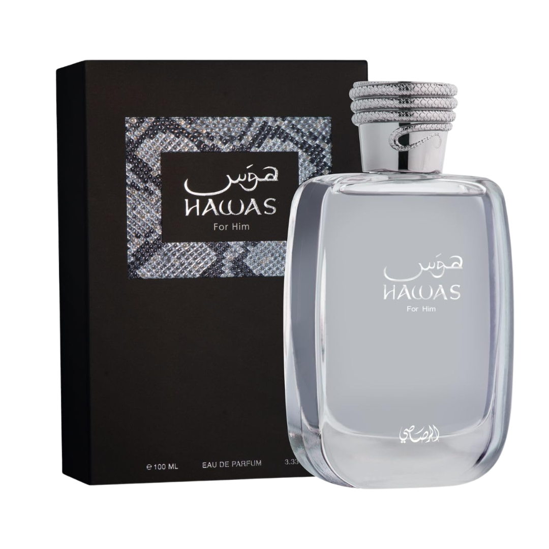 Rasasi Hawas Eau De Parfum Spray for Men, 3.4 oz (100 mL)