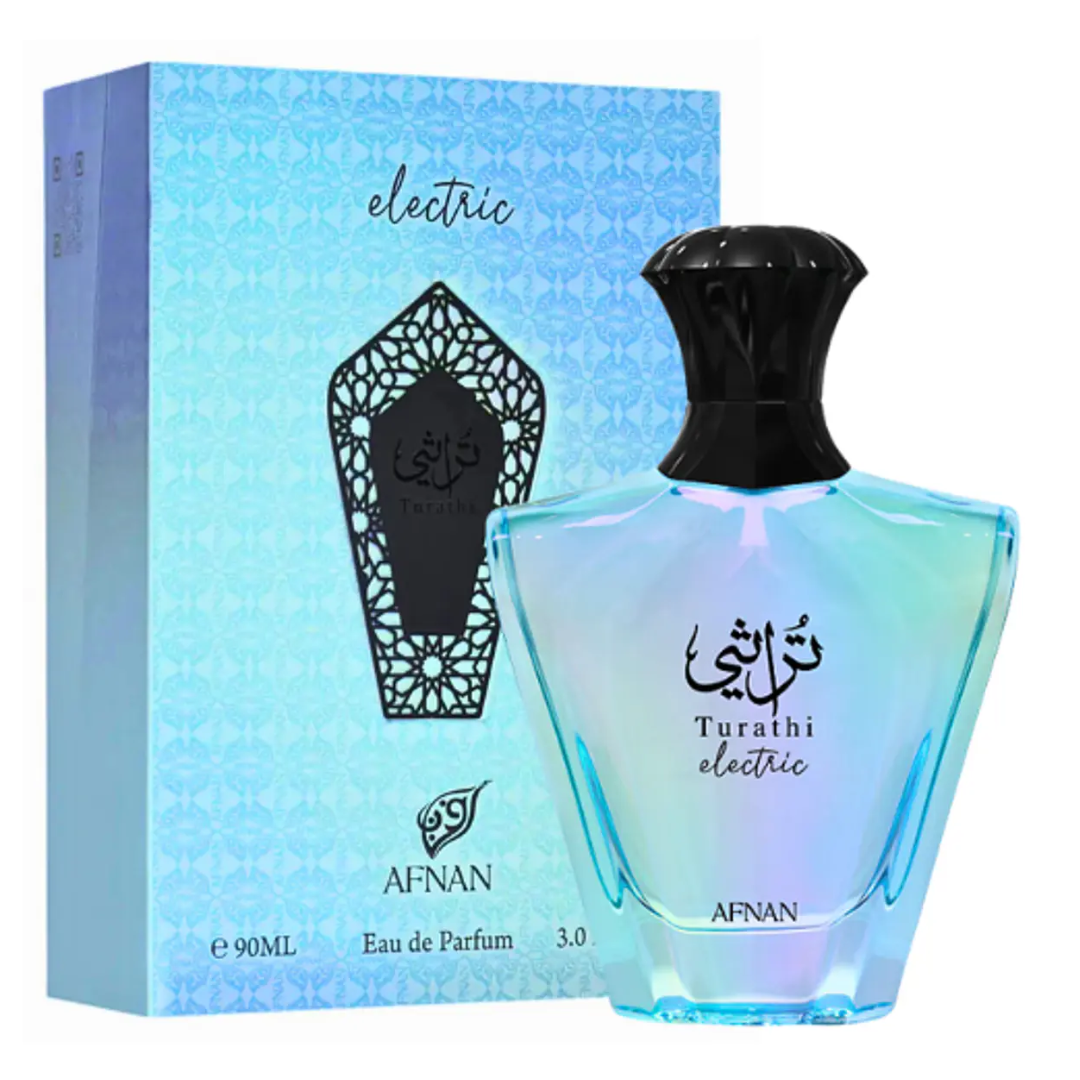 Afnan Turathi Electric Eau De Parfum Spray for Unisex, 3.0 oz (90 mL)