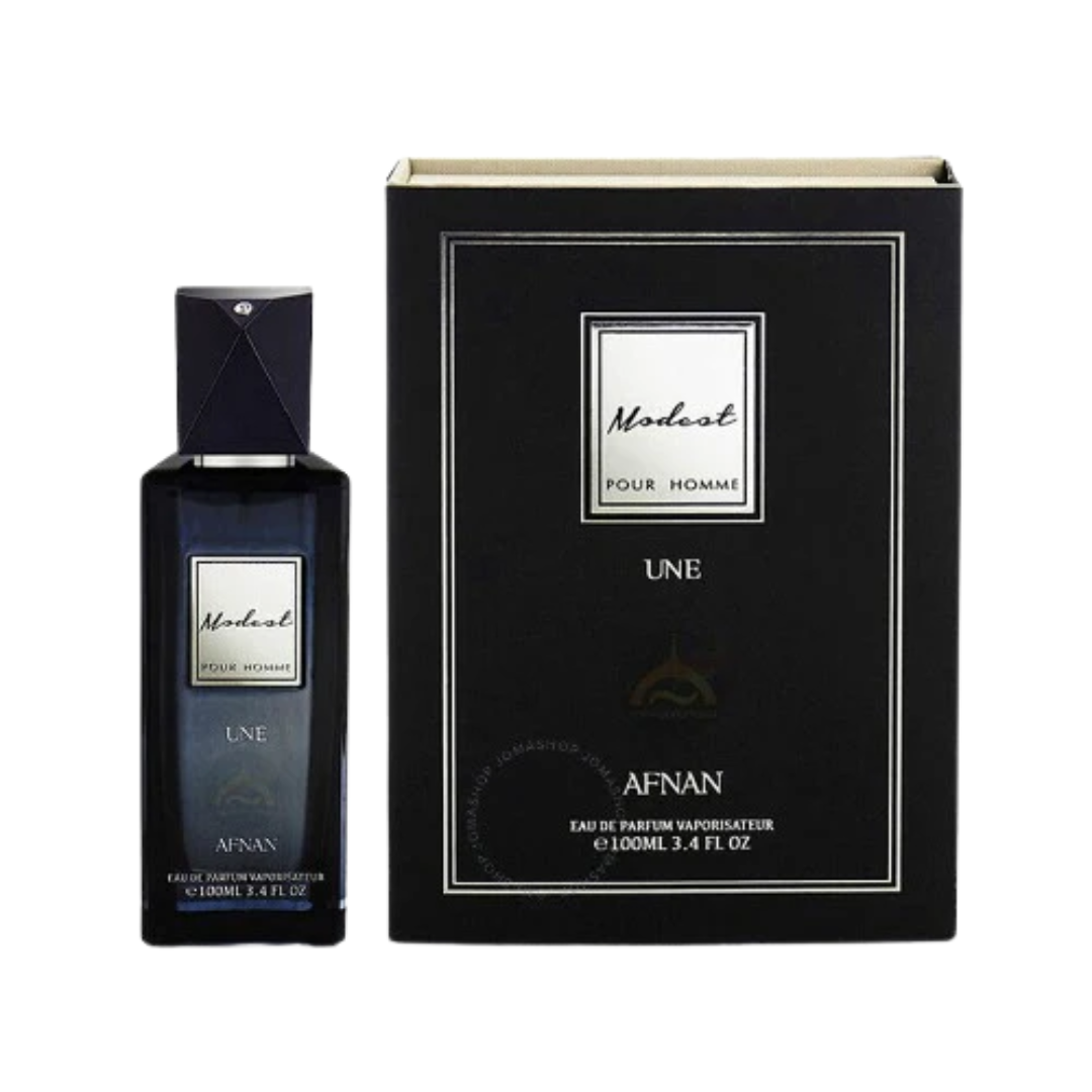 Afnan Modest Une Eau De Parfum Spray for Men, 3.4 oz (100 mL)