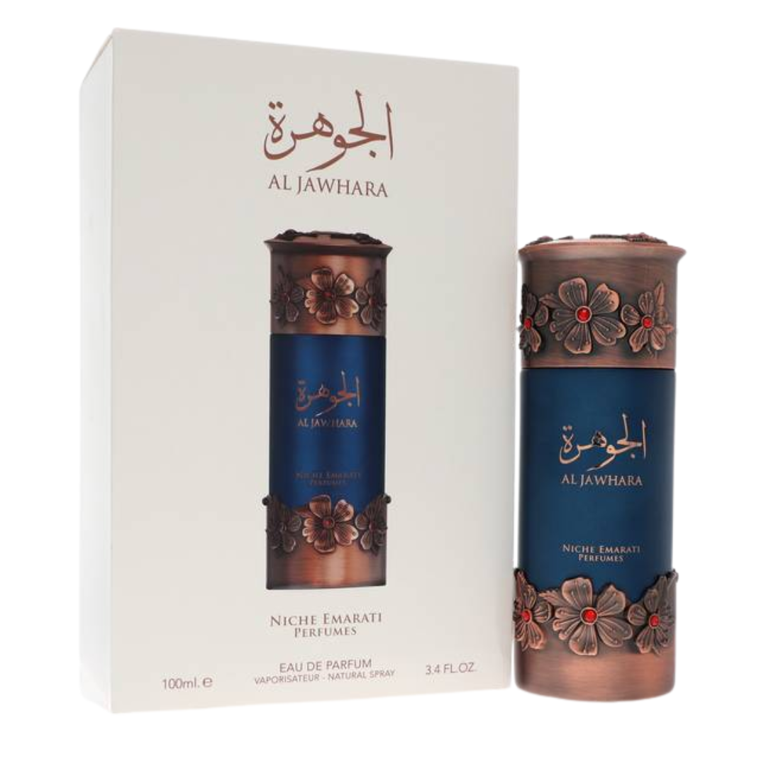 Lattafa Niche Emarati Al Jawhara Eau De Parfum Spray for Unisex, 3.4 oz (100 mL)