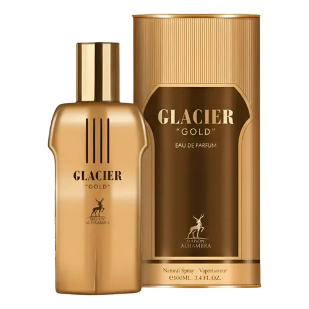 Maison Alhambra Glacier Gold Eau De Parfum Spray for Men, 3.4 oz (100 mL)