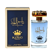 Ard Al Zaafaran Taj Al Malik Eau De Parfum Spray 3.4 oz (100 mL) with box, perfume bottle, fragrance packaging.