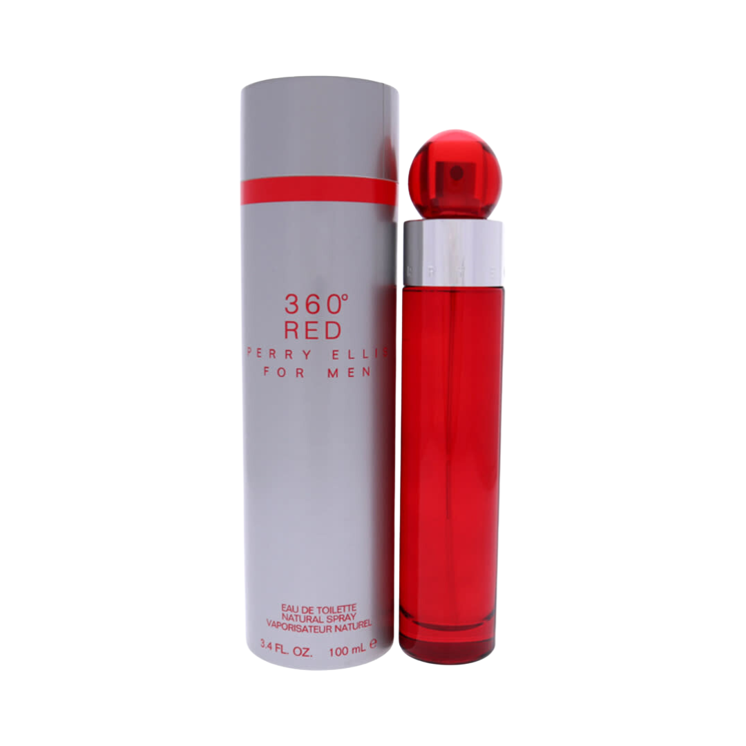 Perry Ellis 360° Red for Men Eau De Toilette 3.4 oz bottle