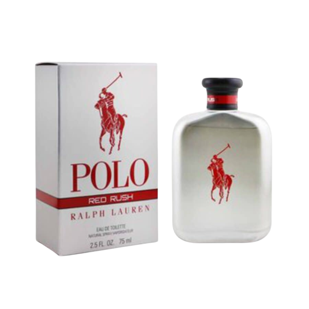 Ralph Lauren Polo Red Rush Eau de Toilette 2.5 oz for men, aromatic fruity fragrance