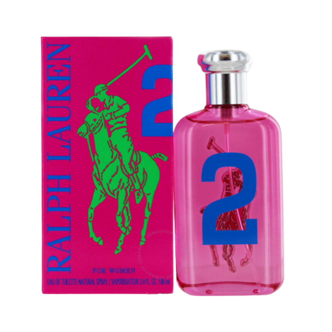 Ralph Lauren Polo Big Pony 2 Eau de Toilette 3.4 oz for women, fruity floral fragrance
