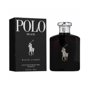 Ralph Lauren Polo Black Eau de Toilette 4.2 oz for men, woody aromatic fragrance