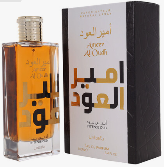 Lattafa Ameer Al Oud Intense Oud for Unisex Eau de Parfum Spray, 3.4 Ounce