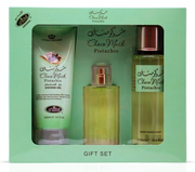 AL REHAB CHOCO MUSK PISTACHIO GIFT SET 3PC (EDP 1.65/SG 6.7/BM 8.4)