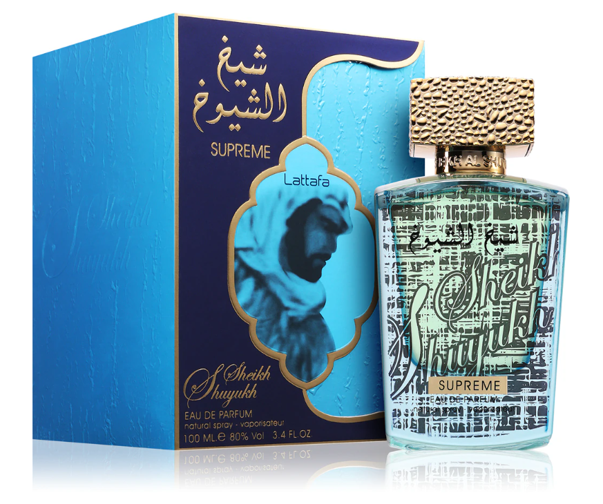 Lattafa Sheikh Shuyukh Supreme Eau De Parfum Spray for Unisex, 3.4 oz (100 mL)