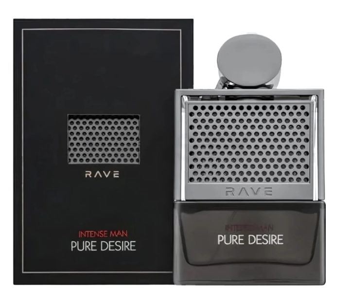 Lattafa Rave Pure Desire Intense Eau De Parfum Spray for Men, 3.4 oz (100 mL)