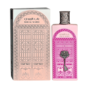 Ard Al Zaafaran Bab Al Wardi Eau De Parfum Spray, 3.4 fl oz (100 mL) perfume bottle with box, showcasing fragrance packaging.