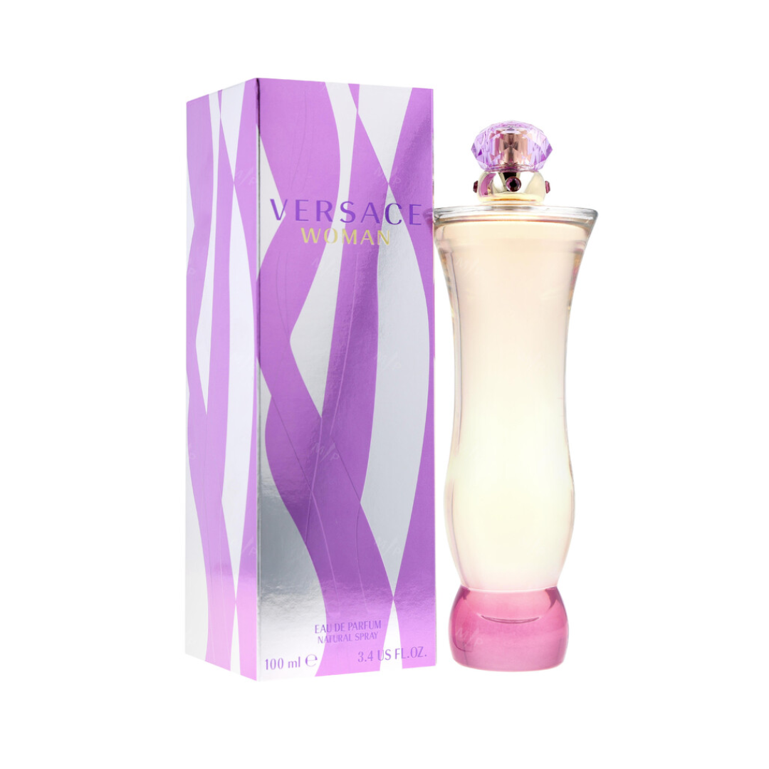 Versace Woman Eau De Parfum 3.4 oz, elegant floral-woody women's fragrance