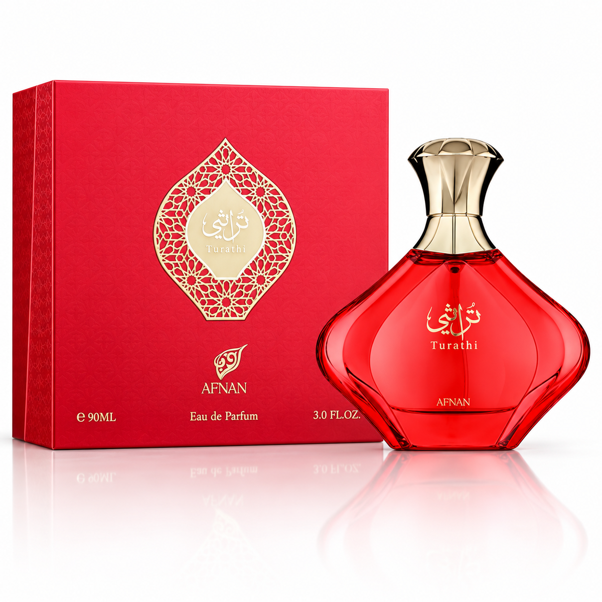 Afnan Turathi Eau de Parfum for Women 3 oz 90 mL bottle and box