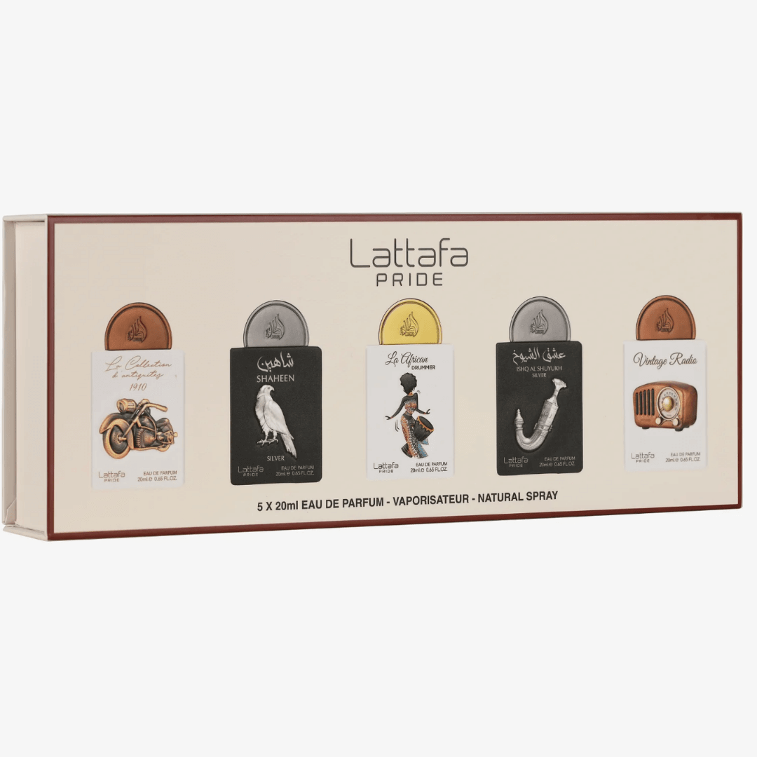 Lattafa Pride 5×20 mL Gift Set EDP – Unisex Mini Collection wholesale fragrance - Bulk Depot LLC