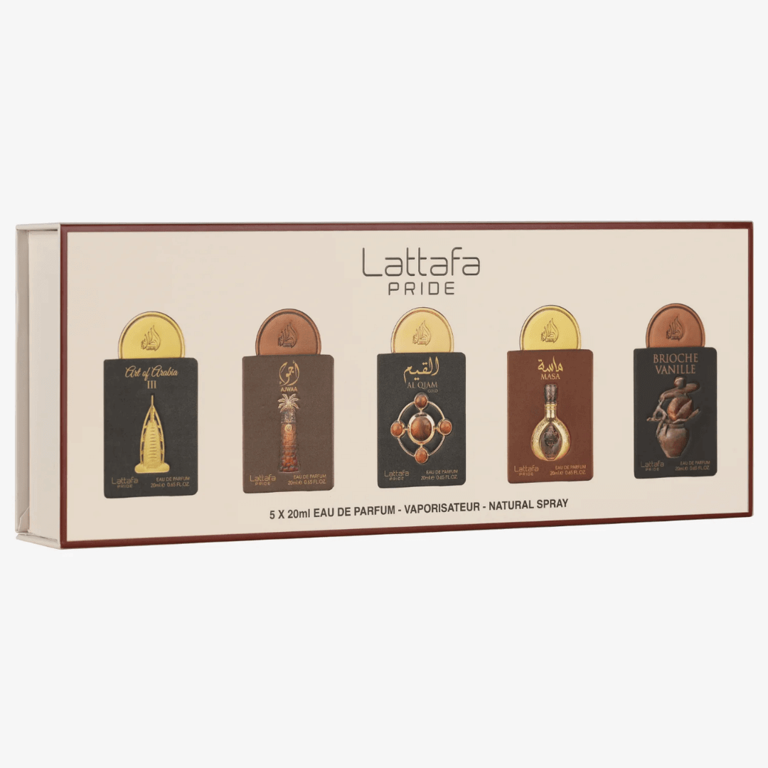 Lattafa Pride 5×20 mL Gift Set EDP – Unisex Mini Collection wholesale fragrance - Bulk Depot LLC