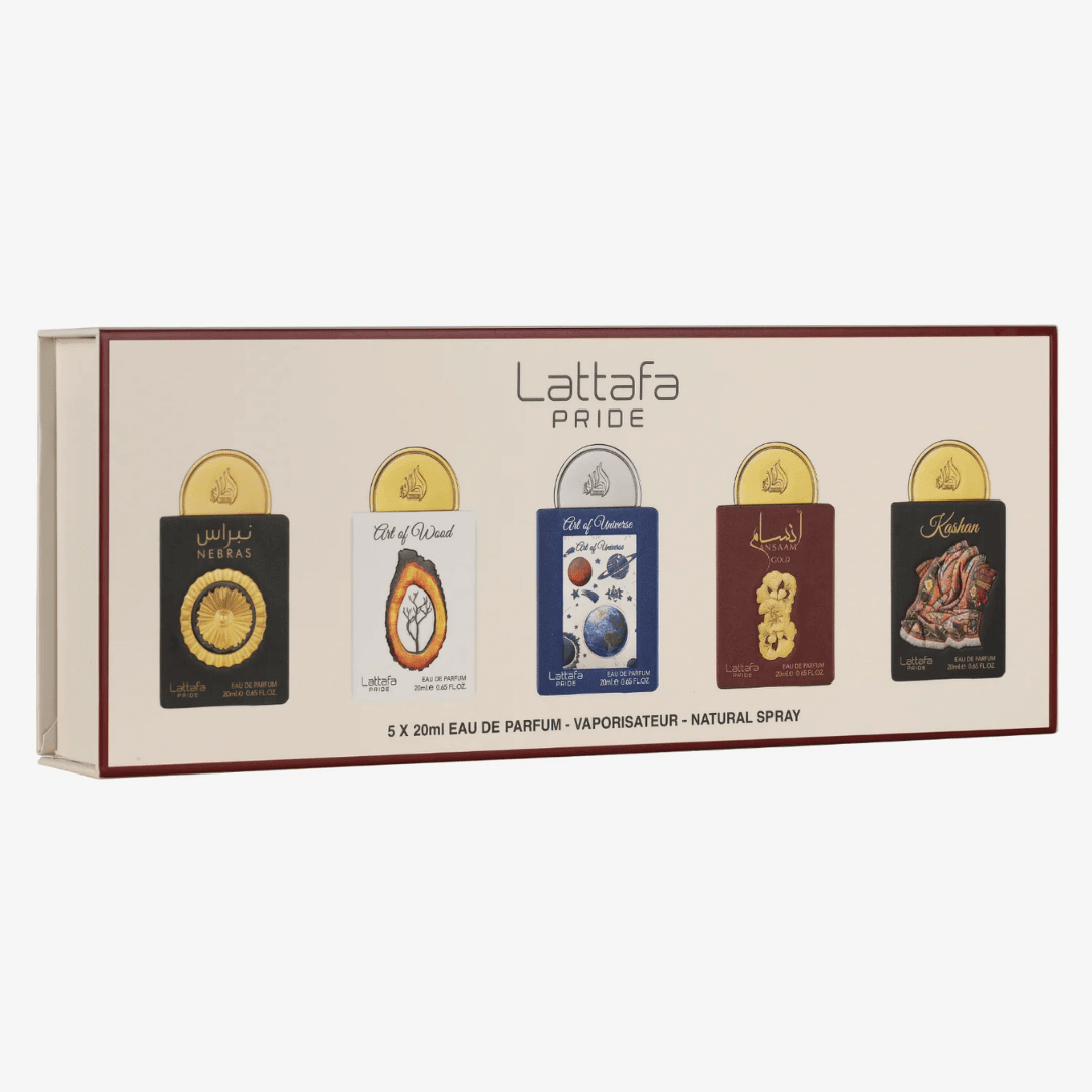 Lattafa Pride 5×20 mL Gift Set EDP – Unisex Mini Collection wholesale fragrance - Bulk Depot LLC