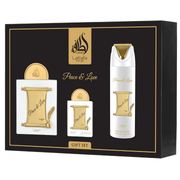 Lattafa Pride Peace & Love Gift Set – EDP 100 mL + Perfume 200 mL + Pocket Perfume wholesale fragrance - Bulk Depot LLC